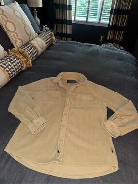 Brooklyn Cloth Tan Fleece Button-Up Jacket